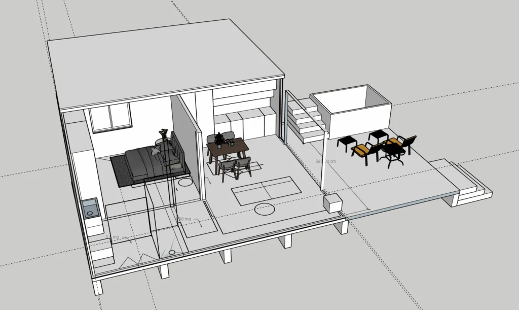 Casa contenedor Tenerife - Progettazione 40 mq